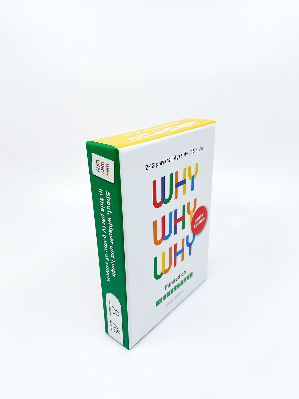 WHY WHY WHY Party Edition left angled product photo